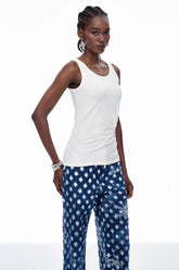 Caoileann Ruch Kolsuz Beyaz Üst